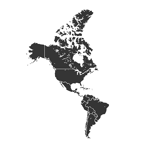 Karte der amerikanischen Region Karte der amerikanischen Region