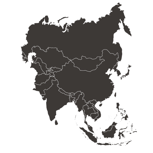 Karte der Region Asien Karte der Region Asien