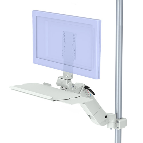 Tragarm flexion-port fuer PDMS einfach an Rundrohr von iTD