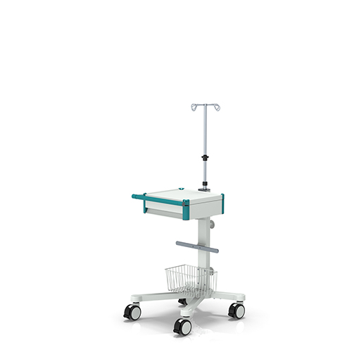 Medizinischer Geraetewagen uni-cart mit Schubfach und Korb von iTD Medizinischer Geraetewagen uni-cart mit Schubfach und Korb von iTD