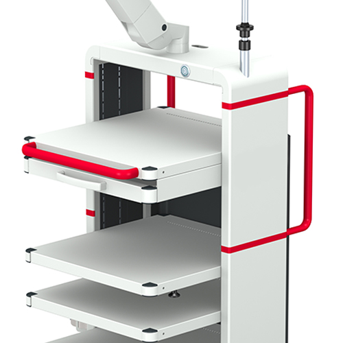 Customized handle of a medical cart from iTD Customized handle of a medical cart from iTD