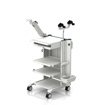 Medical cart classic-cart with double endscope holder from iTD
