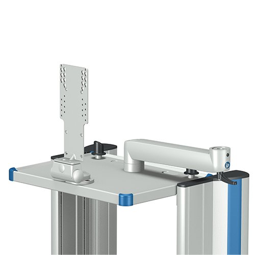 Monitorhalterung fuer den medizinischen Geraetewagen compact-cart von iTD