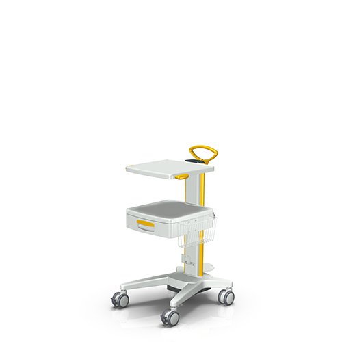 Medizinischer Geraetewagen vexio-cart mit Schubfach und Ablageboden von iTD