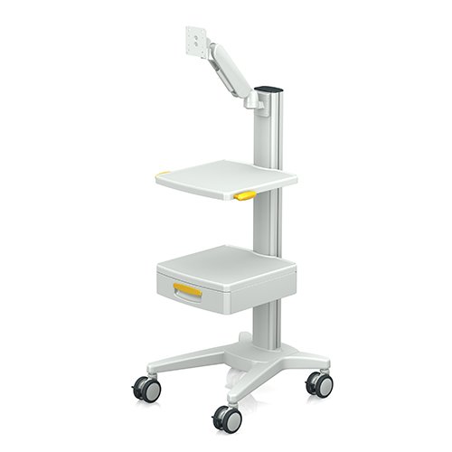 Medizinischer Tragarm lf-port an medizinischem Geraetewagen von iTD