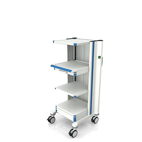 Medizinischer Geraetewagen classic-cart mit Ablageboeden von iTD